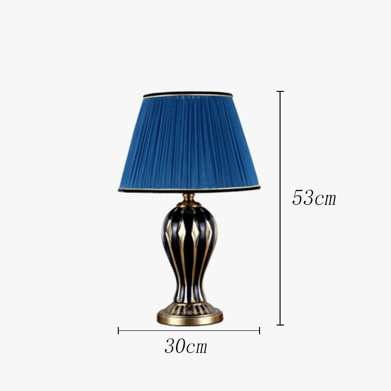 lampe de bureau antique américaine en céramique peinte à la main