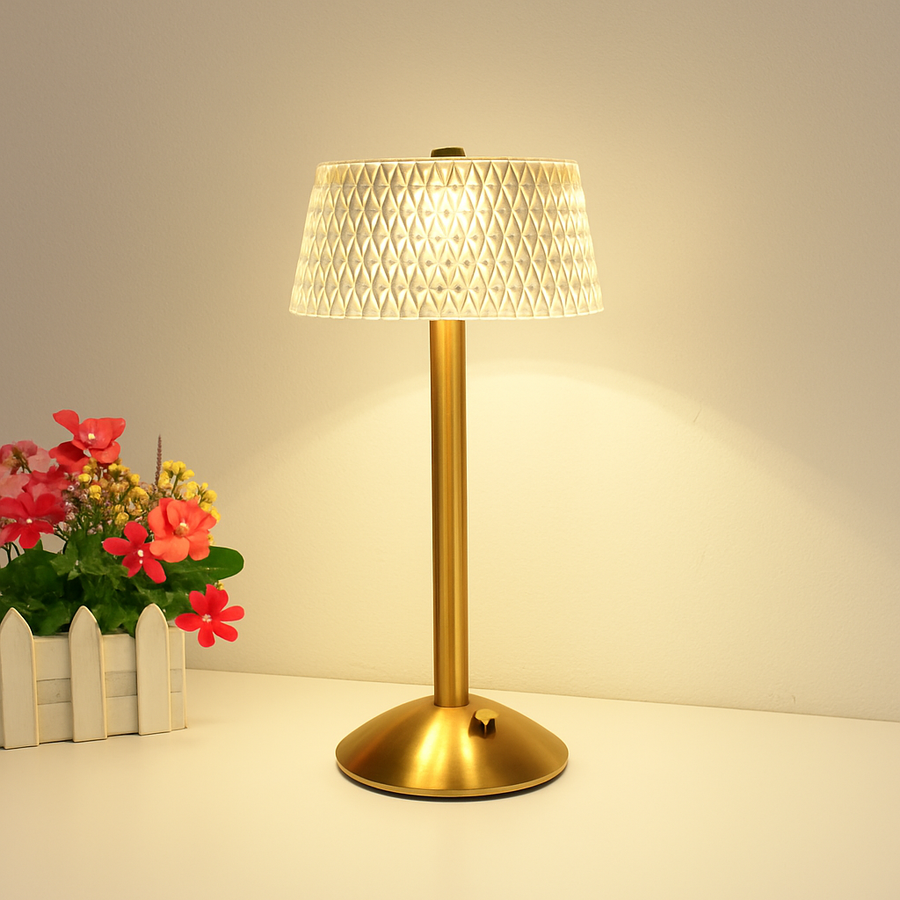 lampe de bureau cristal rétro led rechargeable protection des yeux