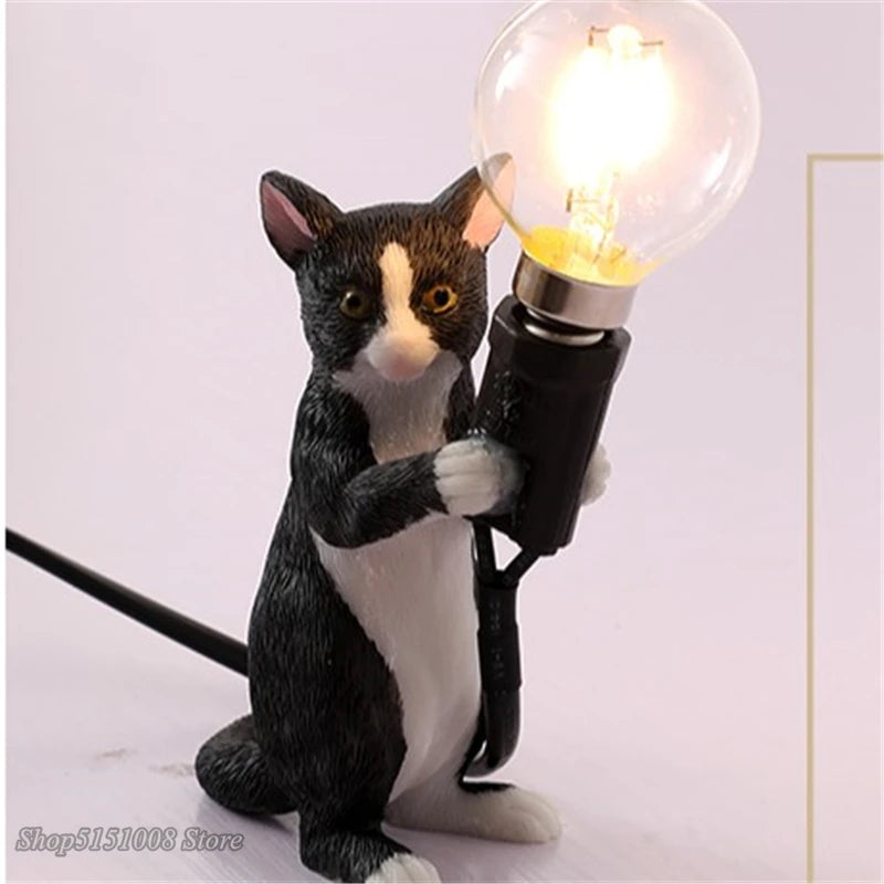 lampe de bureau décorative pour animaux en résine