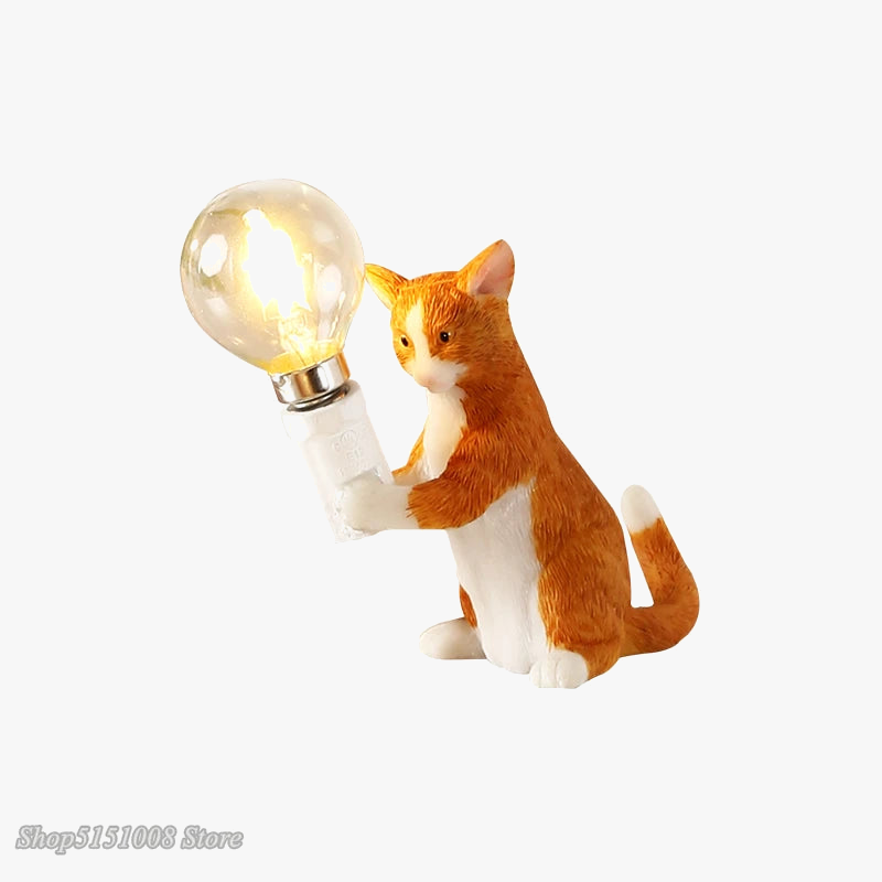 lampe de bureau décorative pour animaux en résine