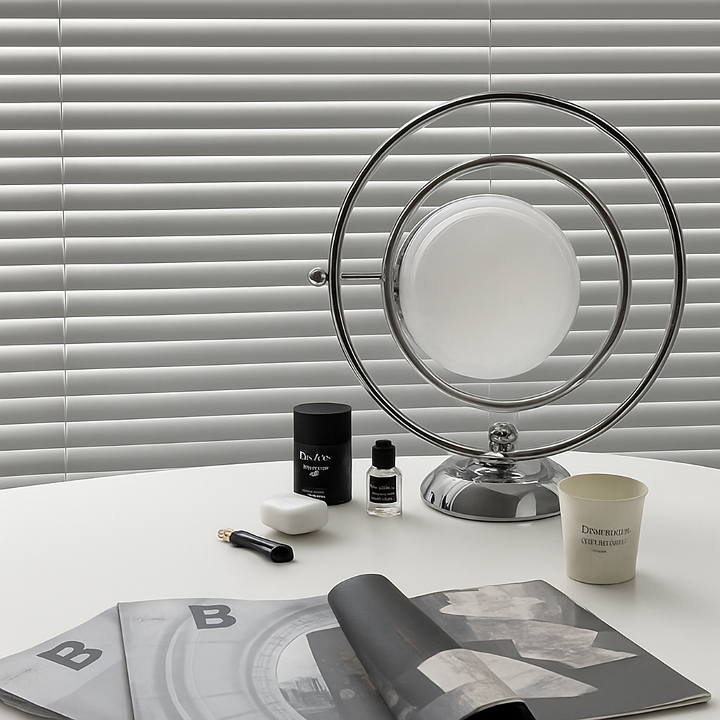 lampe de bureau design italienne en verre rotative