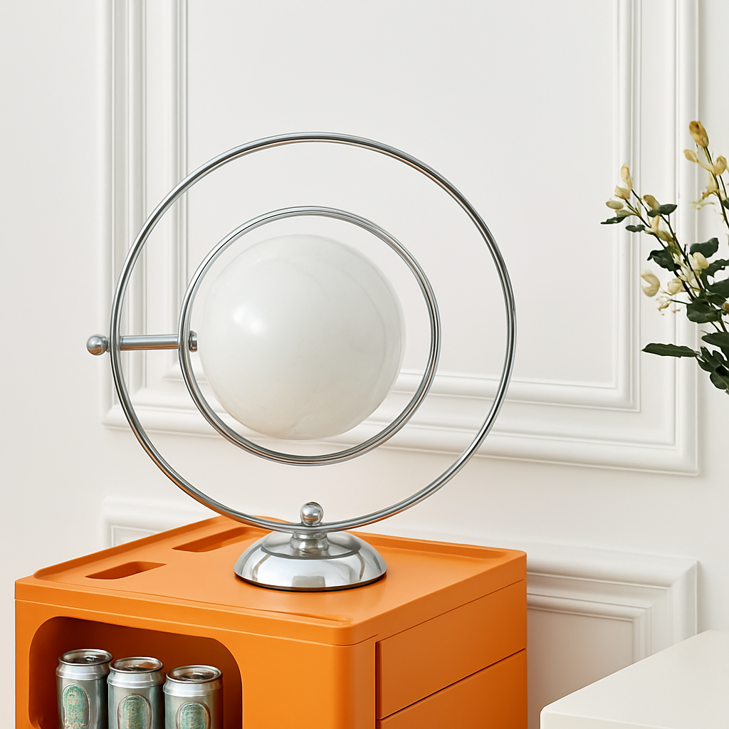 lampe de bureau design italienne en verre rotative