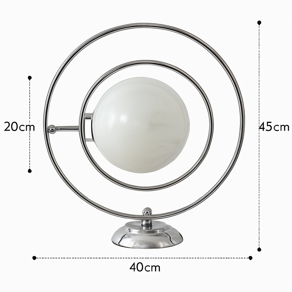 lampe de bureau design italienne en verre rotative