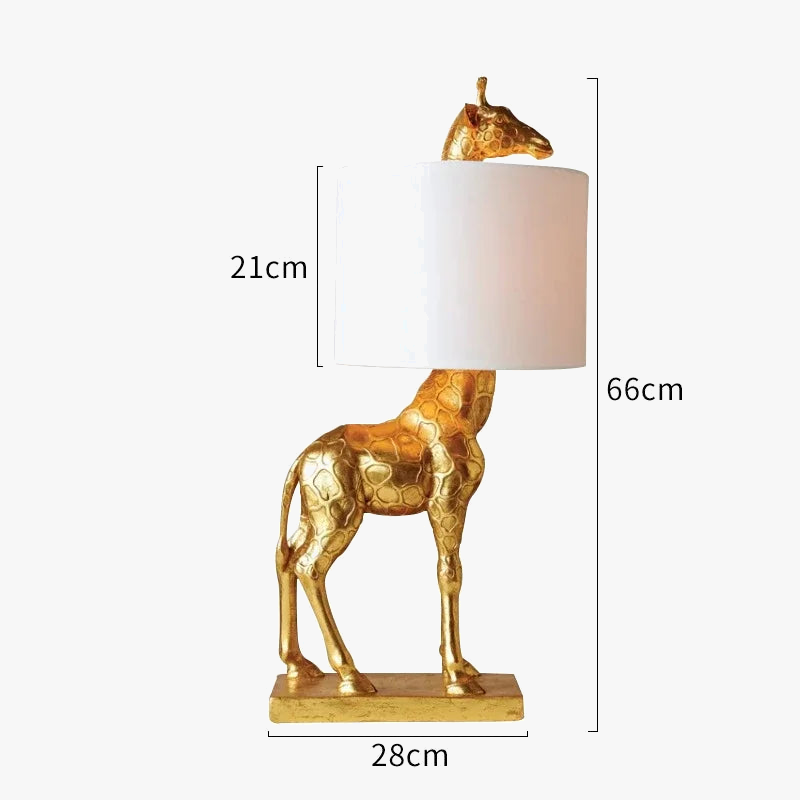 lampe de bureau design moderne girafe en résine éclairage créatif