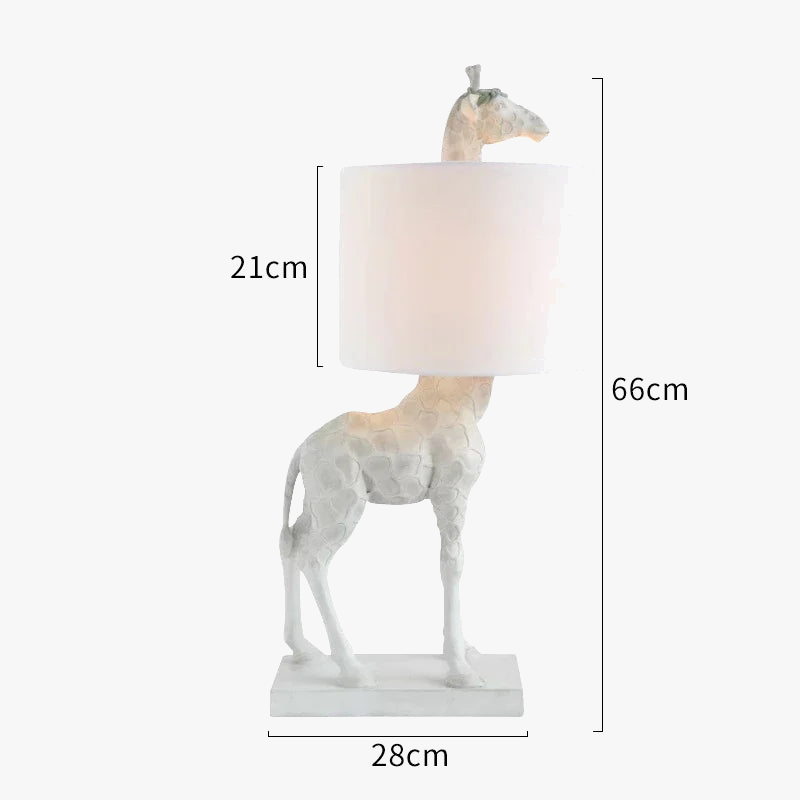 lampe de bureau design moderne girafe en résine éclairage créatif