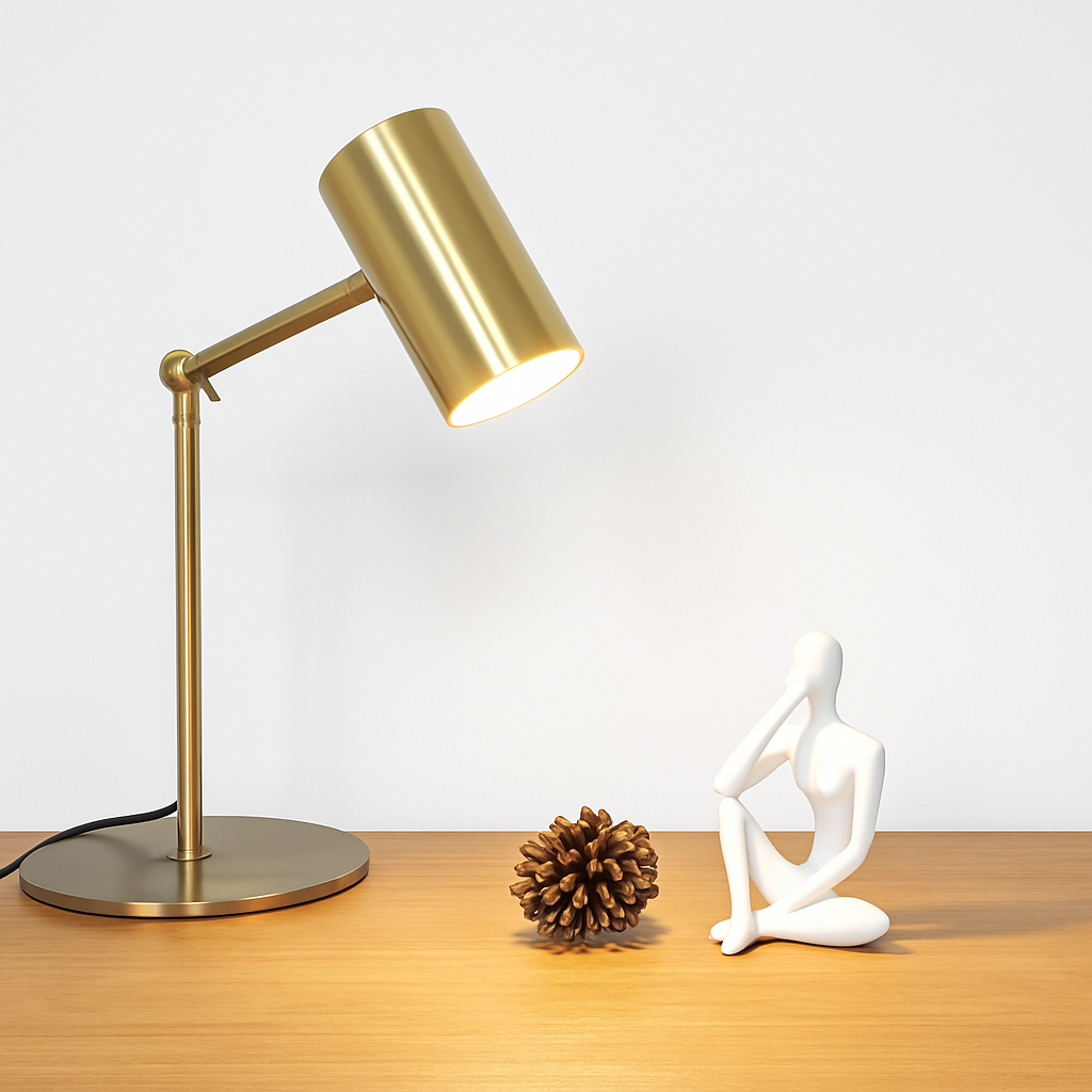 lampe de bureau dorée moderne protection des yeux créative