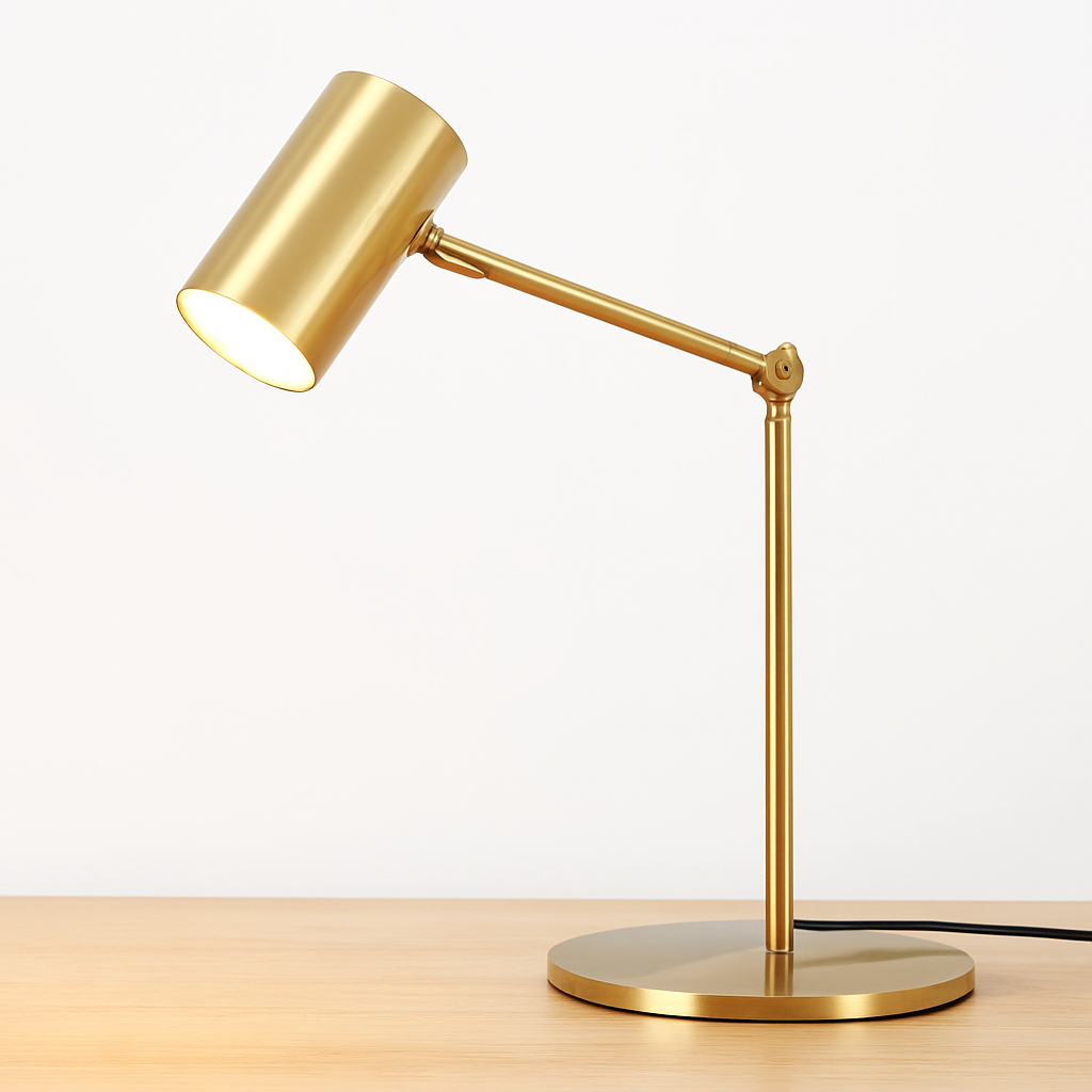 lampe de bureau dorée moderne protection des yeux créative