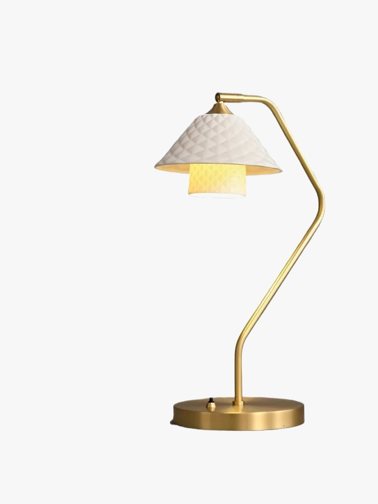 lampe de bureau en céramique cuivre avec angle réglable