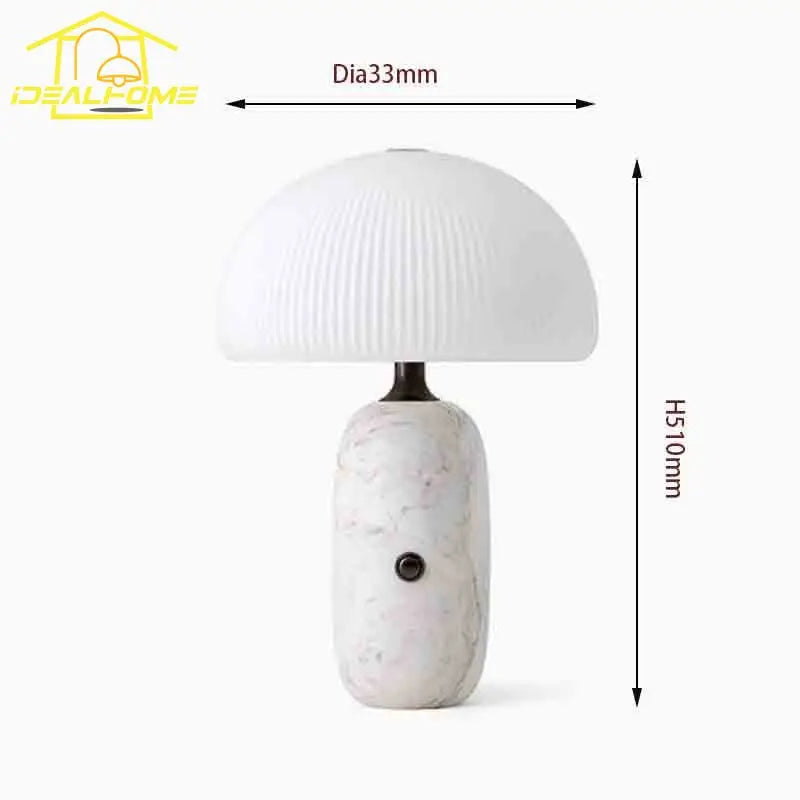 lampe de bureau en marbre design minimaliste avec éclairage led