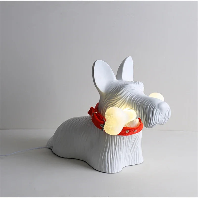 lampe de bureau en résine chien dessin animé décoration intérieure enfant