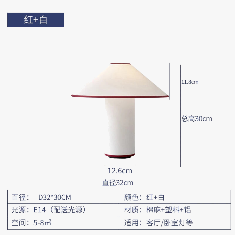 lampe de bureau japonaise wabi-sabi en forme de champignon décorative