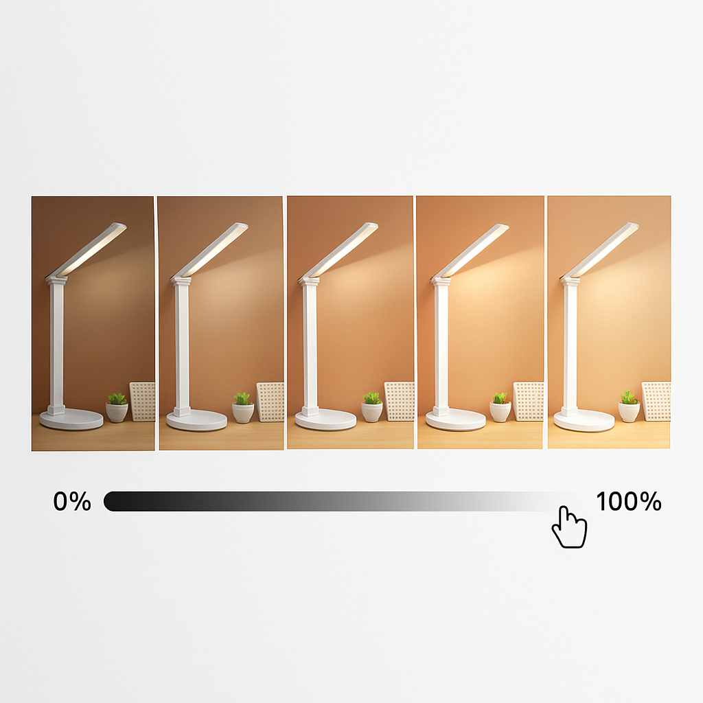 Lampe de bureau LED 3 niveaux réglable tactile veilleuse USB Rechargeable Protection des yeux lampe de Table pliable pour chambre chevet lecture