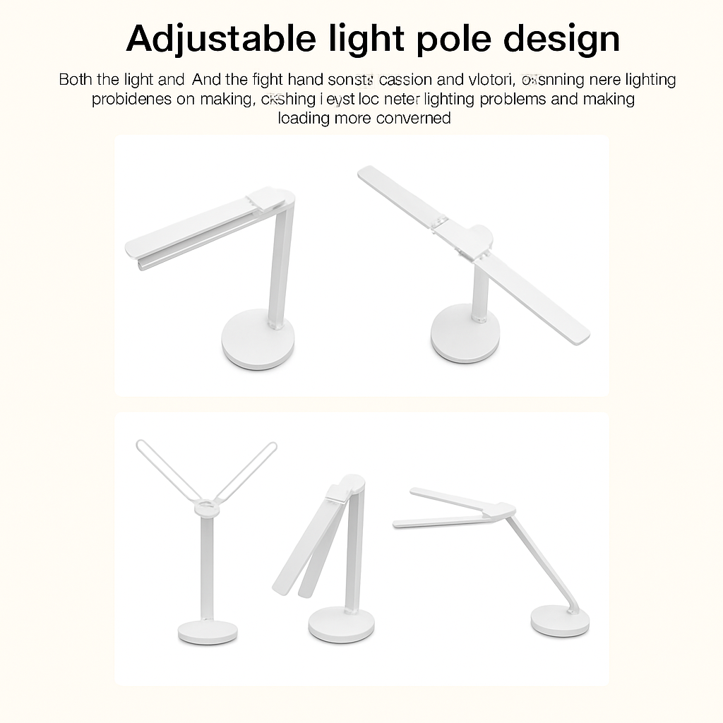 Lampe de bureau LED 3 niveaux réglable tactile veilleuse USB Rechargeable Protection des yeux lampe de Table pliable pour chambre chevet lecture