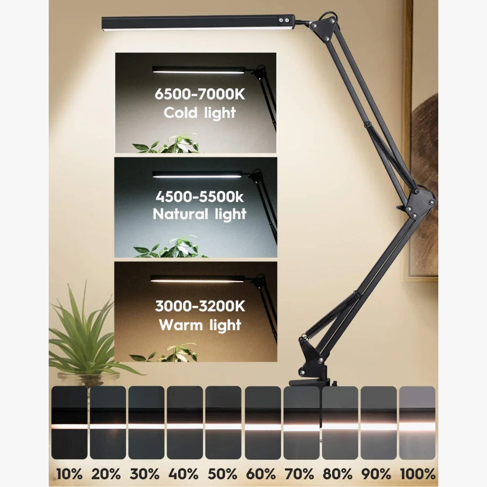 Lampe de bureau LED avec pince 10W