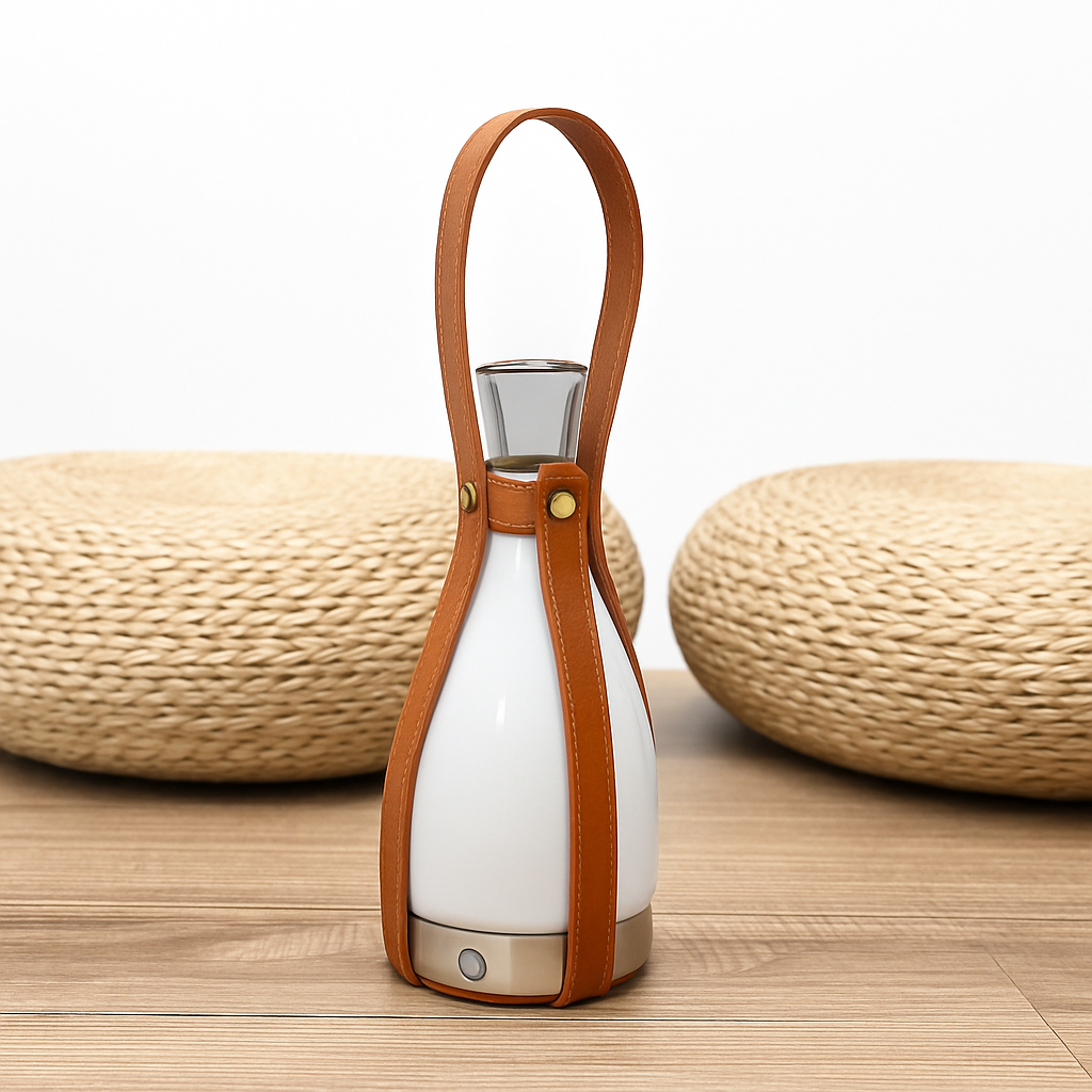 lampe de bureau led design bouteille en verre pour extérieur et intérieur