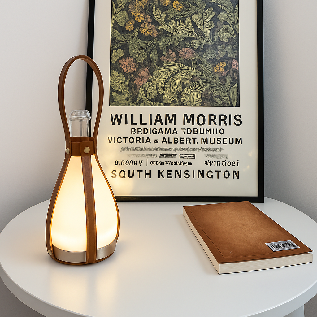 lampe de bureau led design bouteille en verre pour extérieur et intérieur