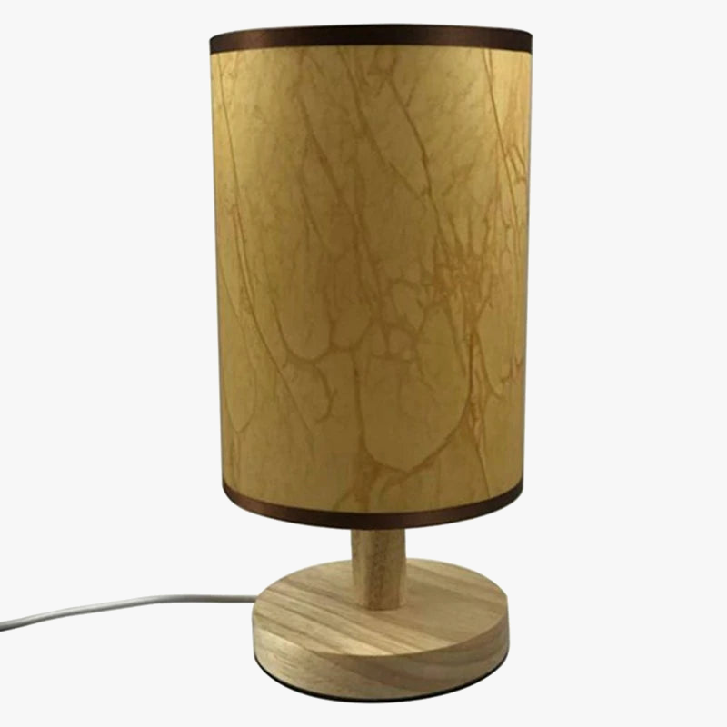 lampe de bureau led minimaliste moderne en tissu et bois usb