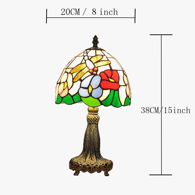 lampe de bureau libellule style tiffany cadeau original décoratif