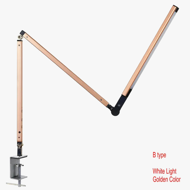 lampe de bureau moderne à bras long avec variateur et économie d'énergie