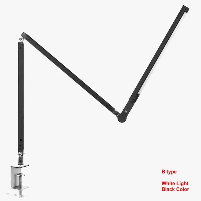 lampe de bureau moderne à bras long avec variateur et économie d'énergie