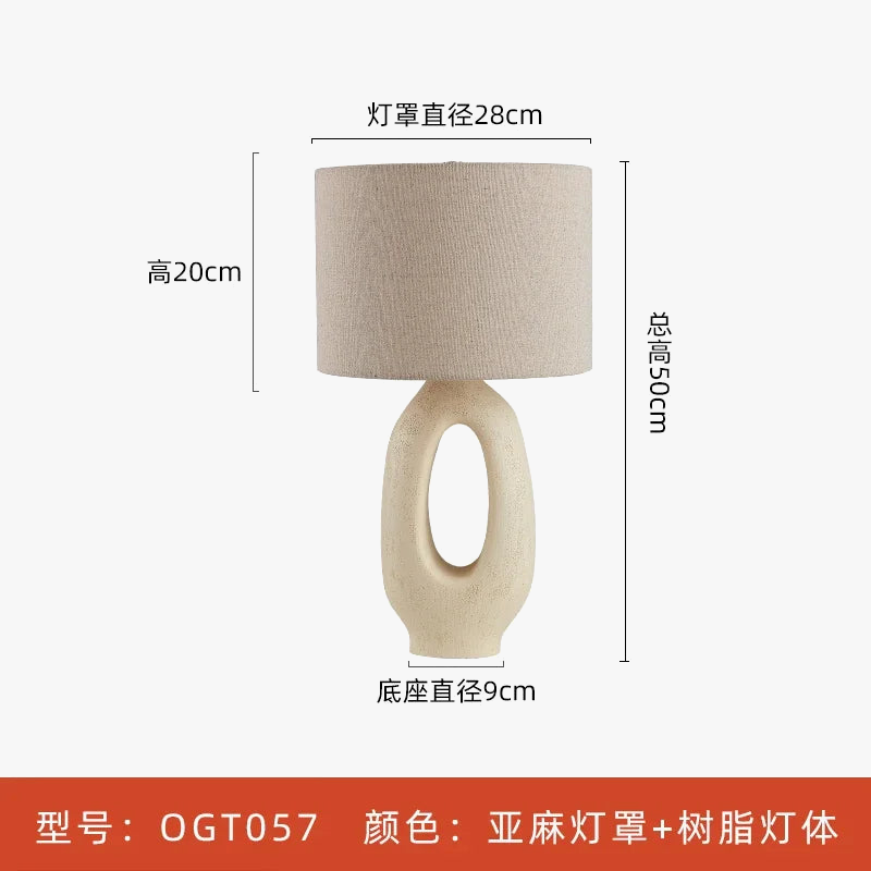 lampe de bureau moderne design en résine wabi-sabi décorative et artistique