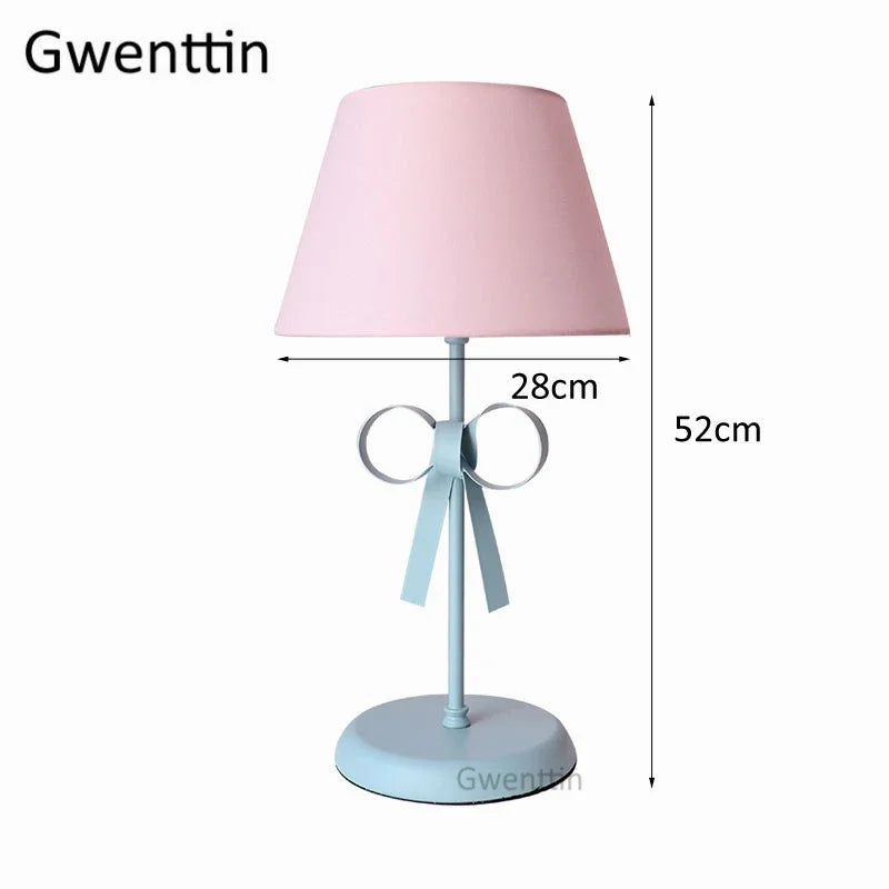 lampe de bureau moderne à nœud papillon pour chambre décorative