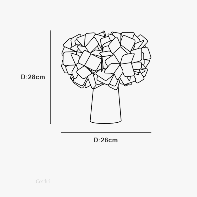 lampe de bureau moderne slamp clizia en plastique pvc fleur