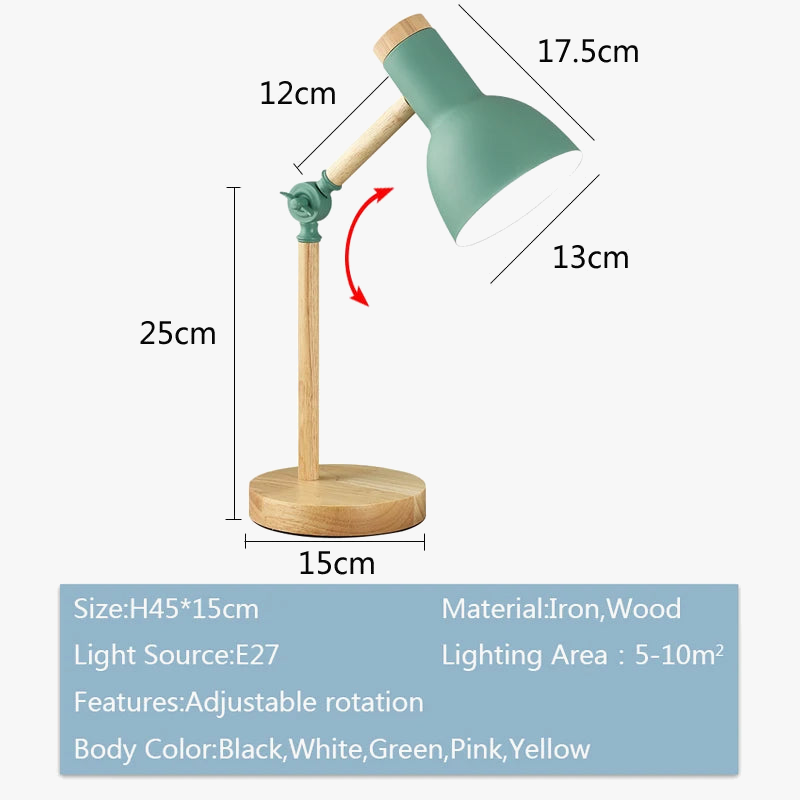 lampe de bureau nordique réglable pour lecture et protection des yeux