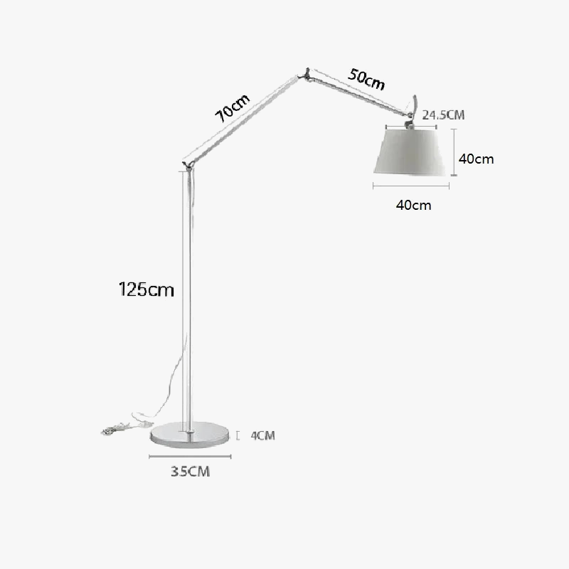 lampe de bureau pliante style industriel avec bras long