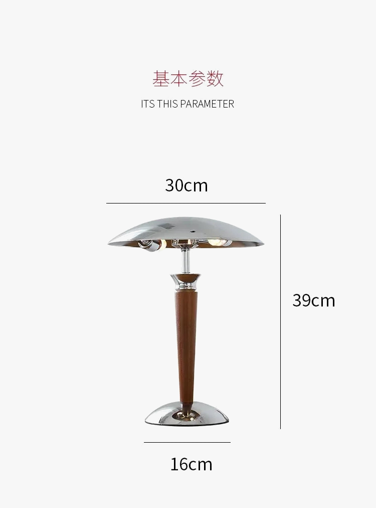 lampe de bureau style industriel en bois et fer