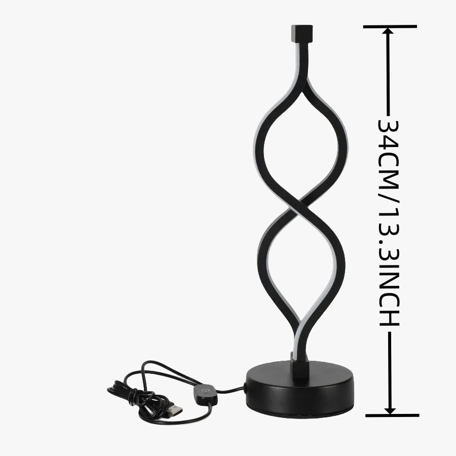 lampe de bureau usb créative torsion pour décoration
