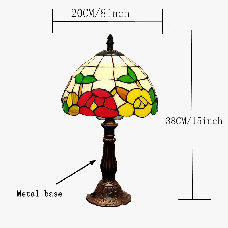 lampe de bureau vintage tournesols en verre tiffany pour cadeaux