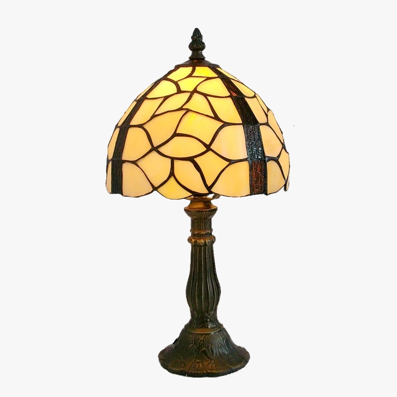 lampe de bureau vintage tournesols en verre tiffany pour cadeaux