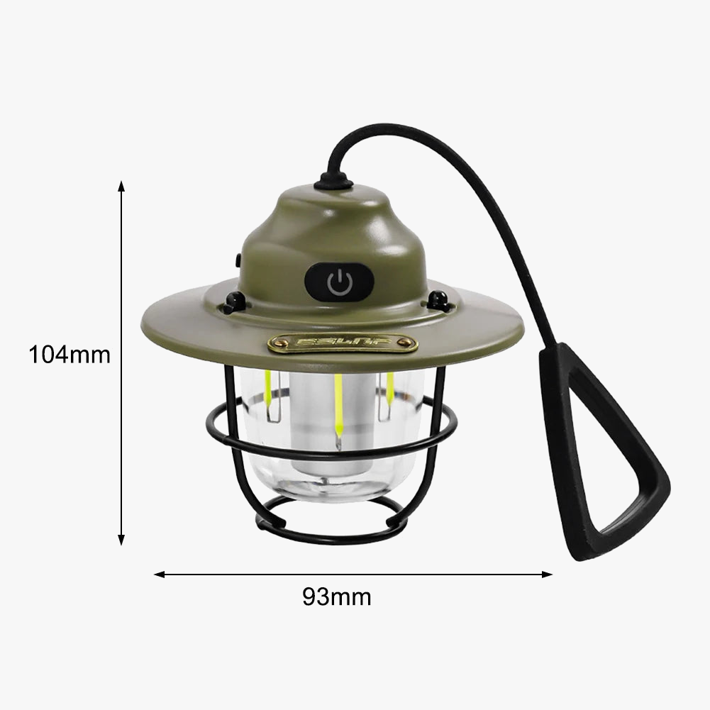 lampe de camping led rétro suspendue étanche avec batterie rechargeable