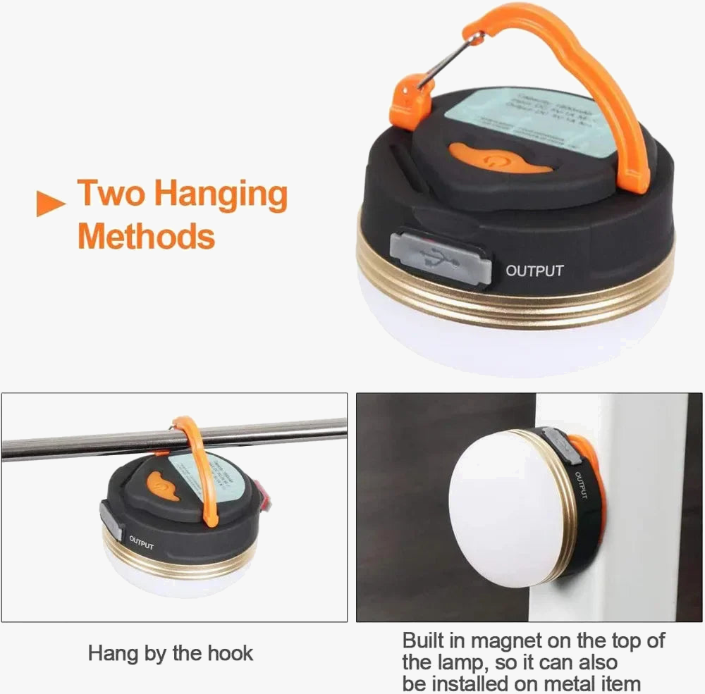 lampe de camping led rechargeable usb portable pour randonnée et nuit