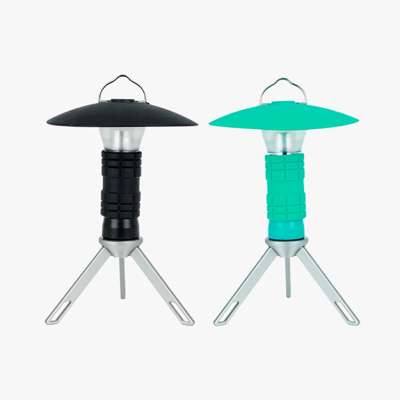 lampe de camping portable avec support trépied pratique et légère