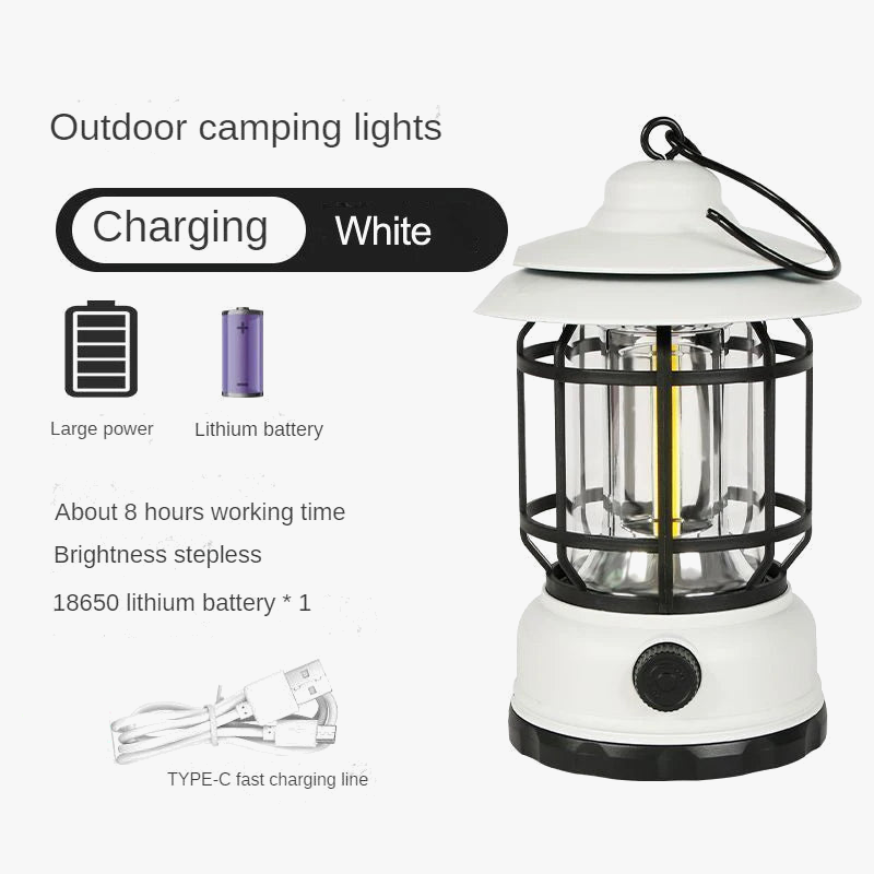 lampe de camping rechargeable étanche 7 couleurs d'éclairage variable