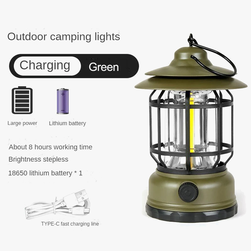 lampe de camping rechargeable étanche 7 couleurs d'éclairage variable