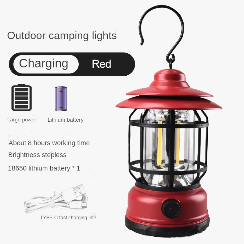 lampe de camping rechargeable étanche 7 couleurs d'éclairage variable