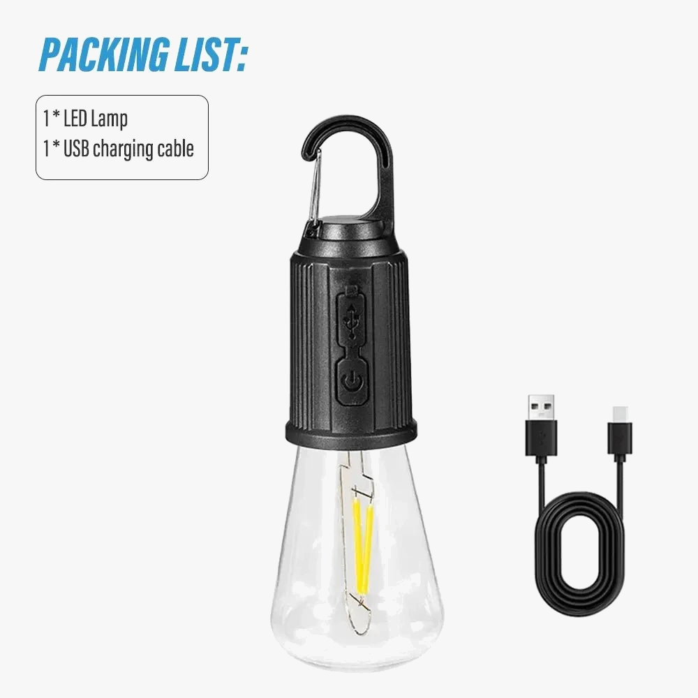 lampe de camping rechargeable usb étanche 3 modes portable