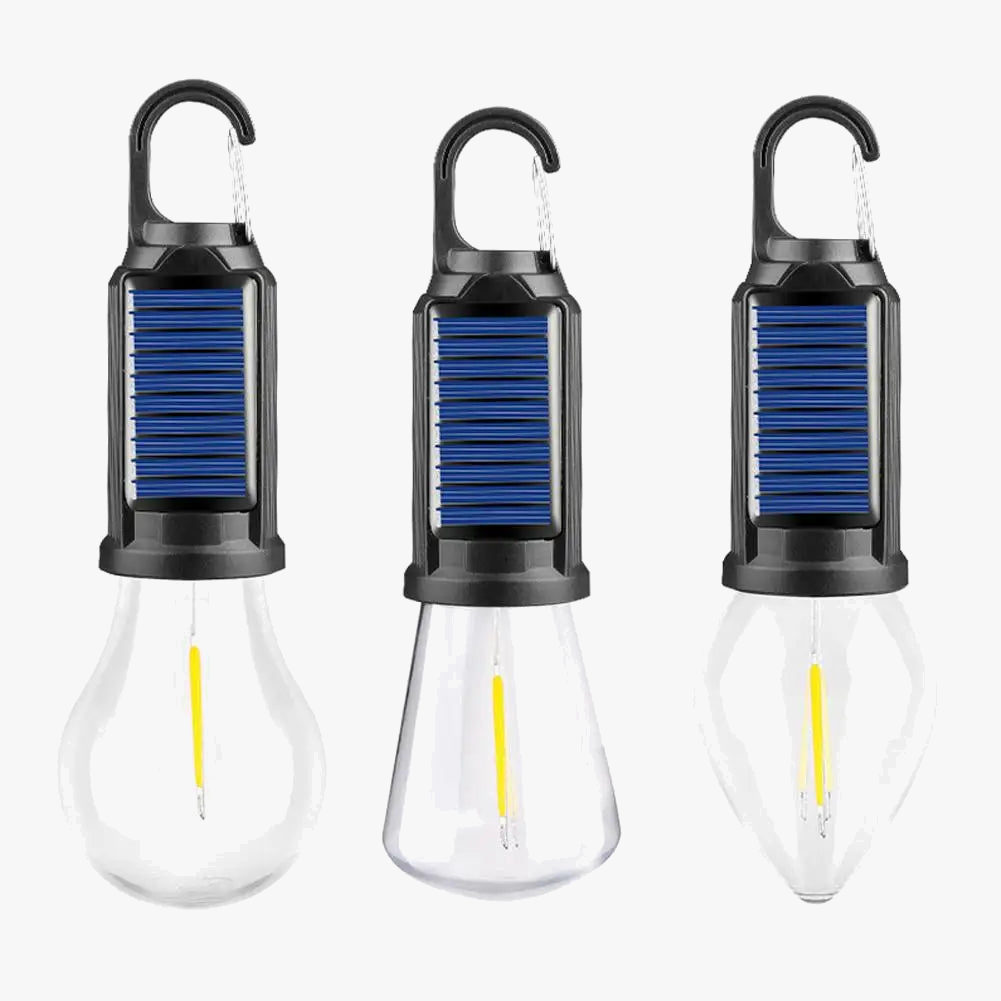 lampe de camping solaire à led avec crochet et usb étanche