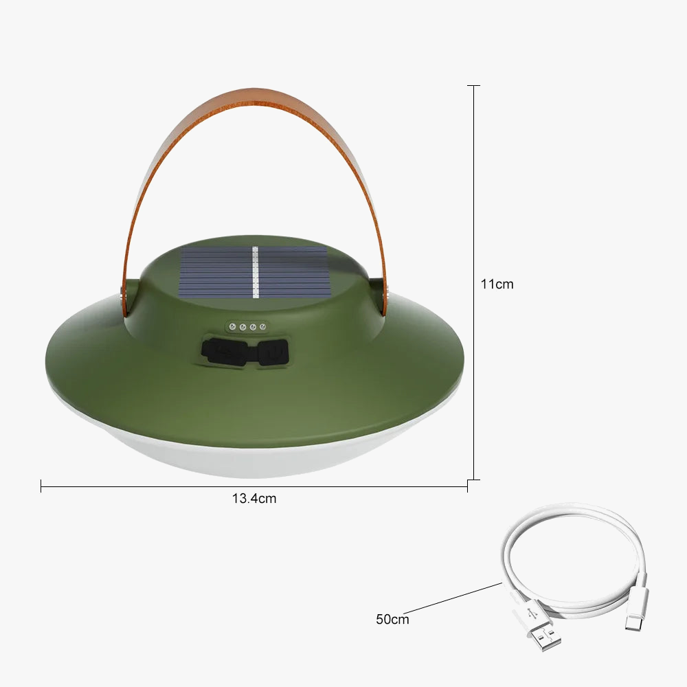 lampe de camping solaire led rechargeable 3 modes étanche portable