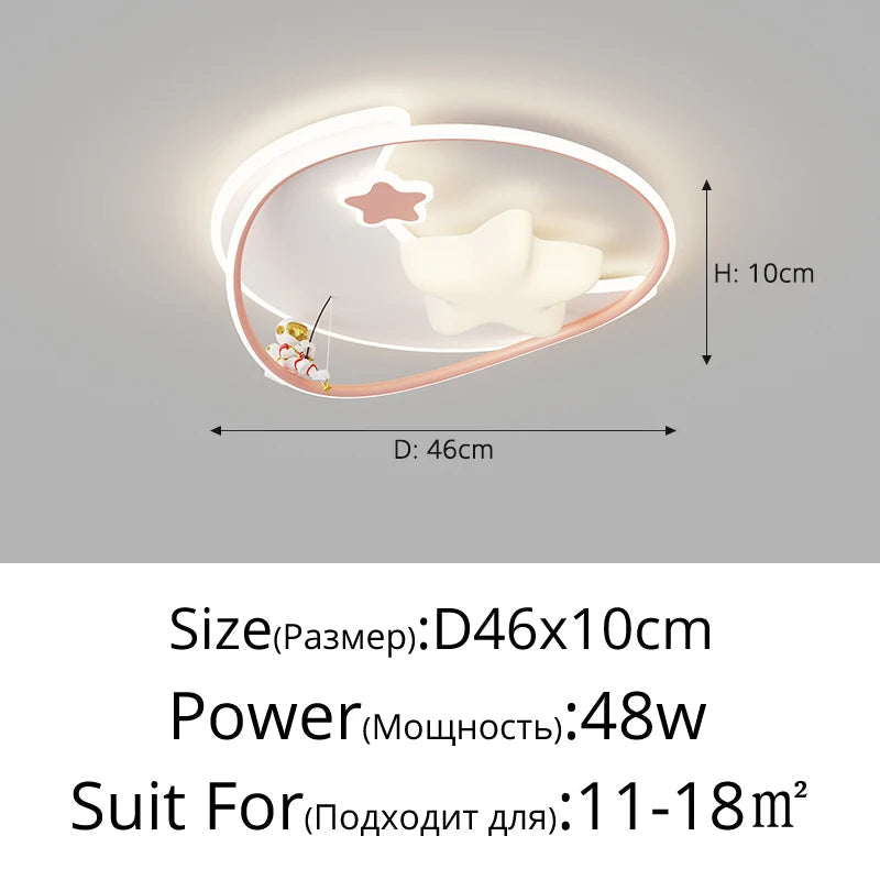 lampe de chambre enfant moderne à protection des yeux étoile créative