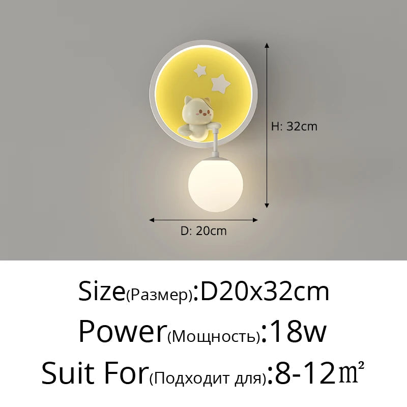 lampe de chevet créative dessin animé ours nuage pour enfants