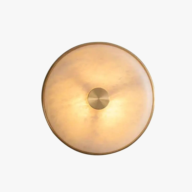 lampe de chevet créative en cuivre et marbre naturel à led