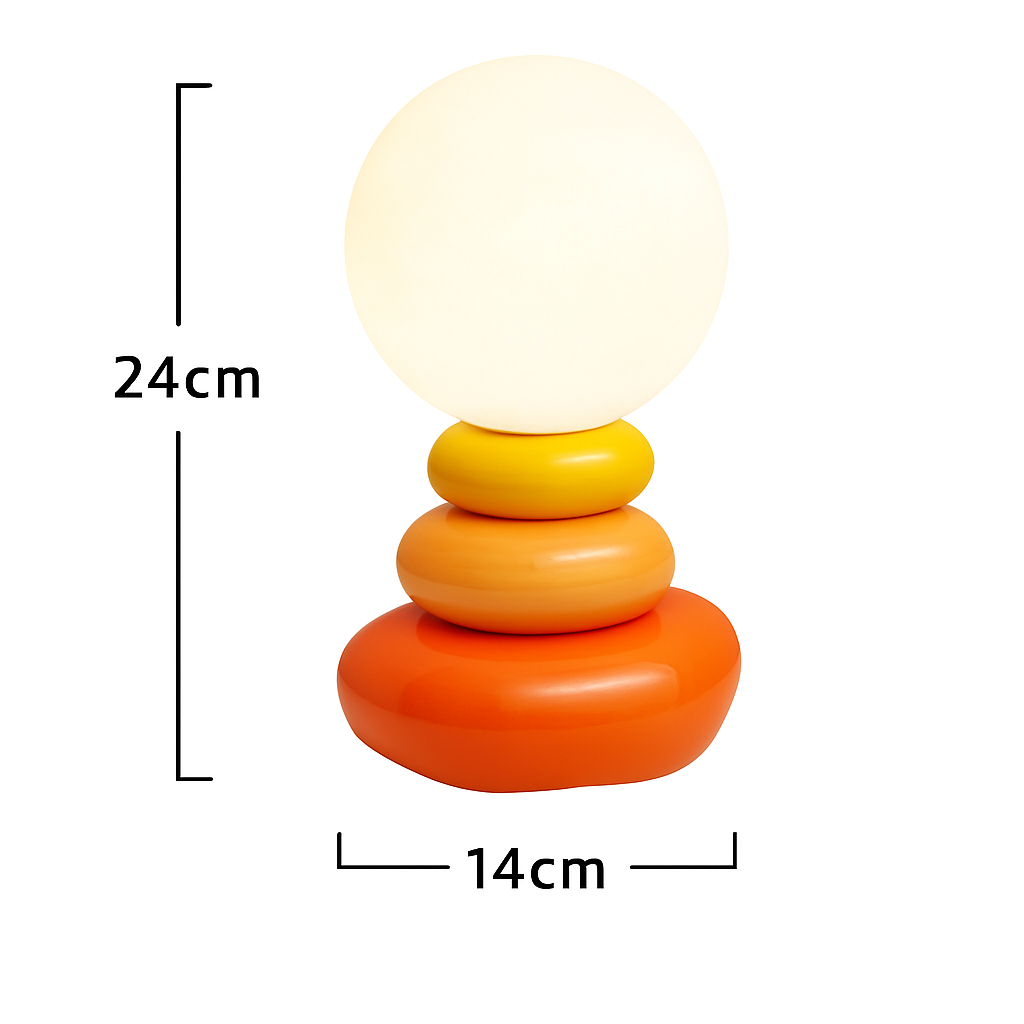 lampe de chevet créative en pierre empilée nordique ambiance lumineuse