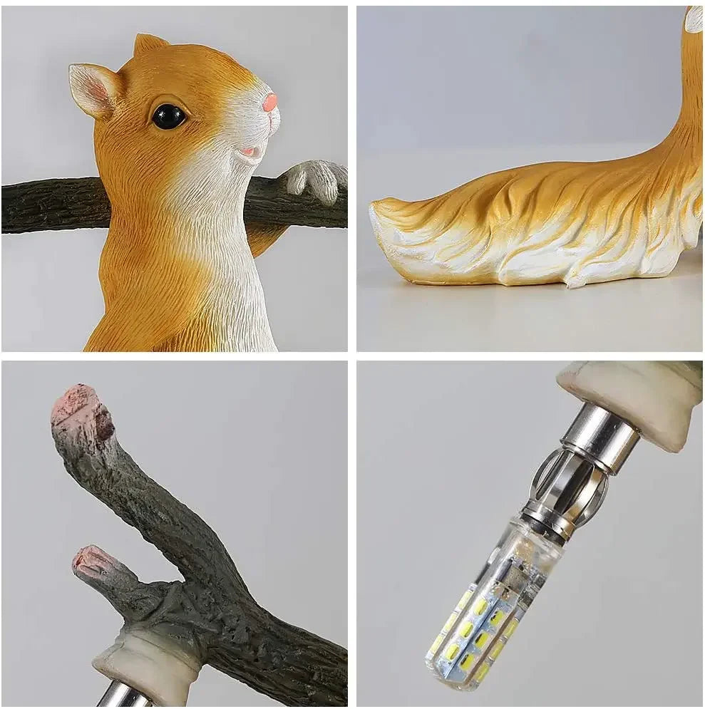 lampe de chevet écureuil intelligent mini veilleuse décorative pour enfants