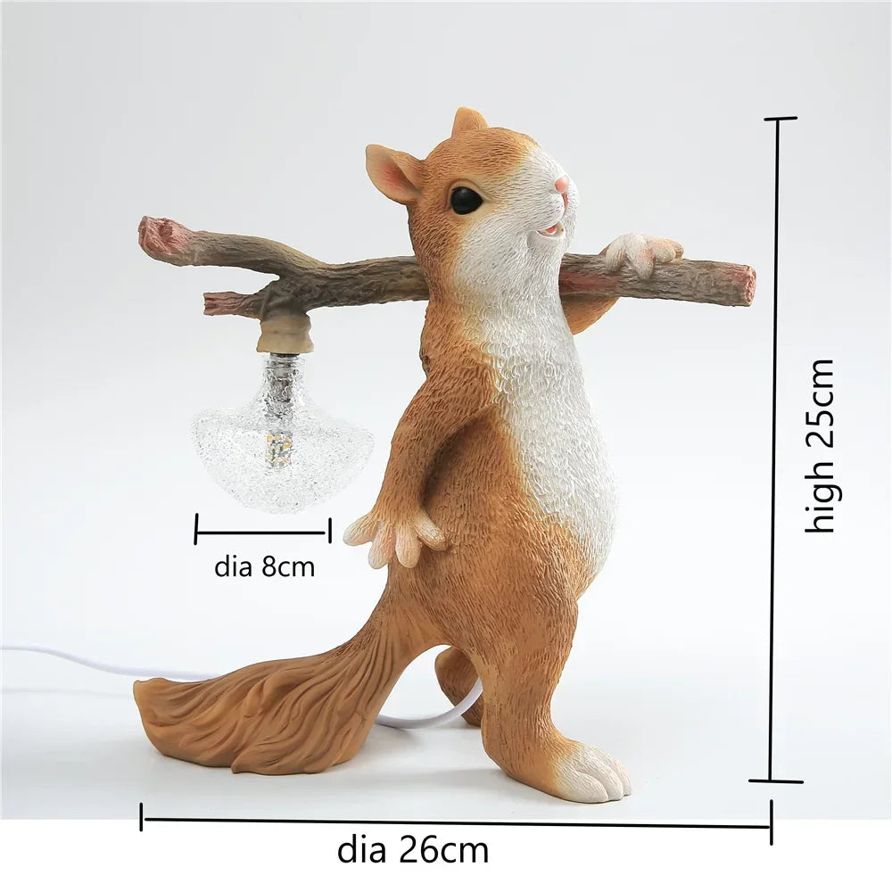 lampe de chevet écureuil intelligent mini veilleuse décorative pour enfants