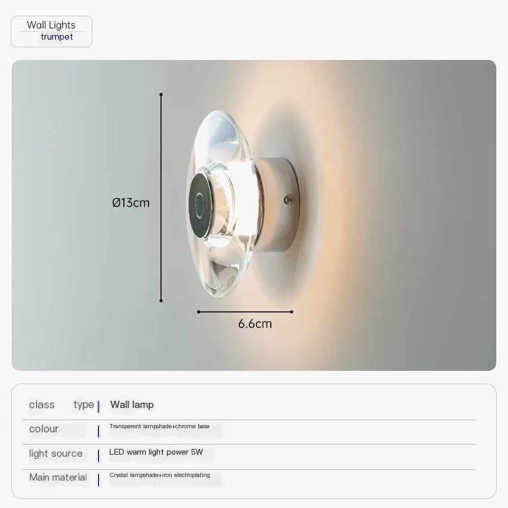 lampe de chevet en cristal italien pour décoration intérieure élégante