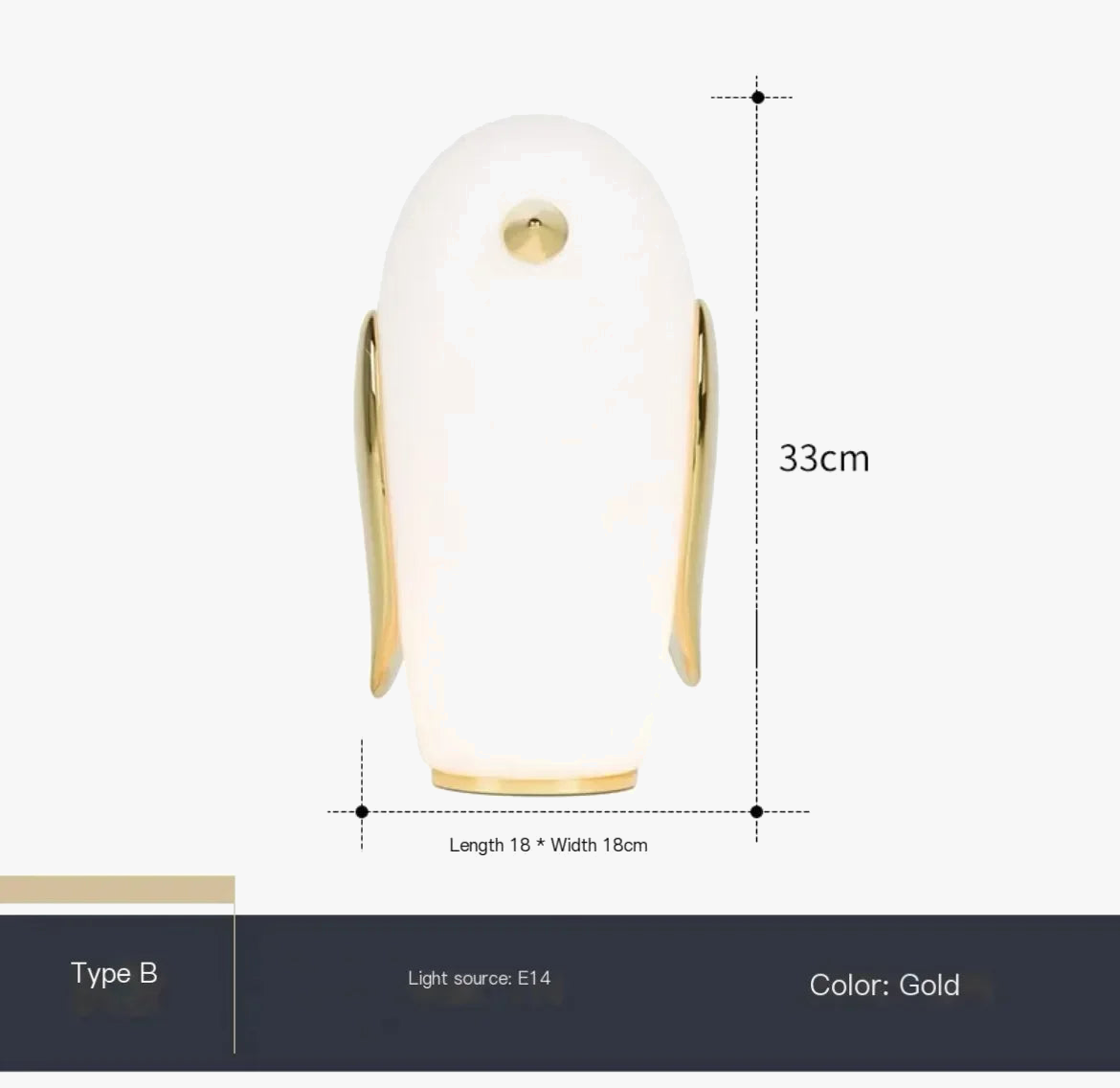 lampe de chevet en verre nordique créative et moderne